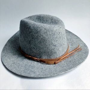 Target Grey Wool Felt Panama Fedora Hat 
